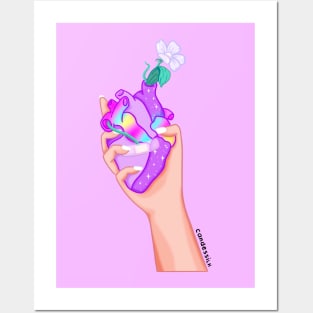 Heart blooming Posters and Art